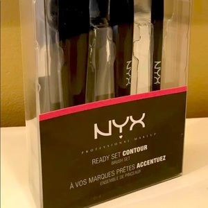 NYX contour makeup brush 3 piece set